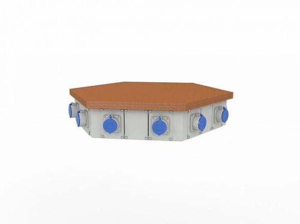 Верхний блок электропитания для шеститумбового верстака WOKER PRO ДВК