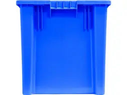 Ящик пластиковый сплошной, 600x400x400 мм, 75 л, синий [605 ГД]