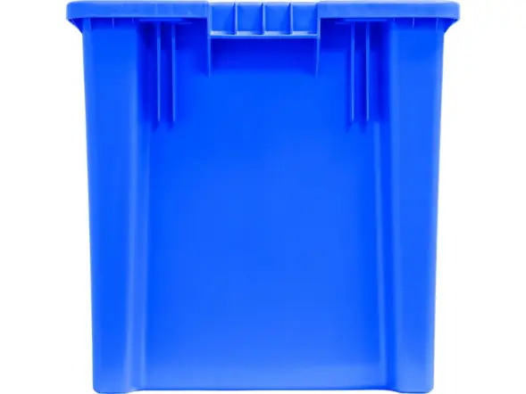 Ящик пластиковый сплошной, 600x400x400 мм, 75 л, синий [605 ГД]