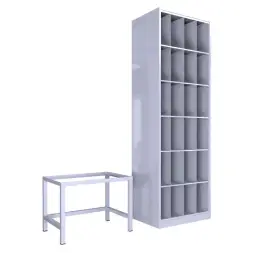 Подставка для шкафа на 24 ячейки 432x602x398 мм Светло-серый