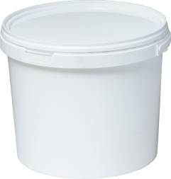 Ведро пластиковое с крышкой, 5.6 л, белый [5102]
