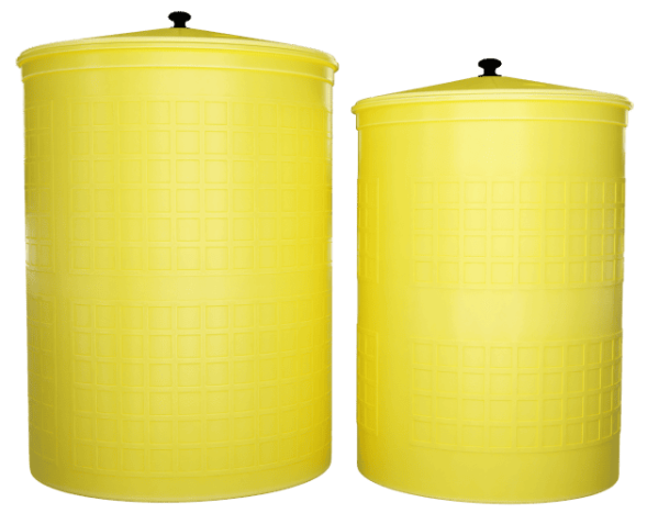 Бочка пластиковая садовая для дождевой воды и полива, 150л, желтый [370]