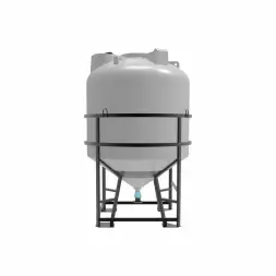 Емкость ЦКТ 5000 л с патрубком 90мм с фланцем под плотность до 1,5 г/см3 белая в обрешетке