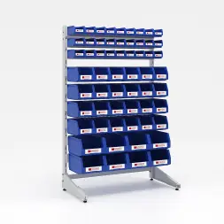 Стеллаж односторонний L1500 №25 (1425х940х500) светло-серый