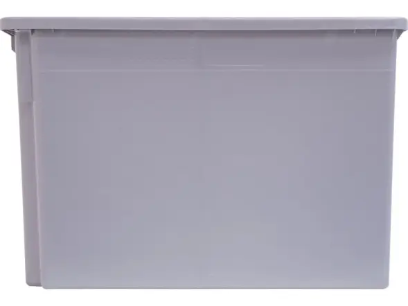 Ящик пластиковый сплошной, 600x400x400 мм, 75 л, серый [605 ГД ВС]