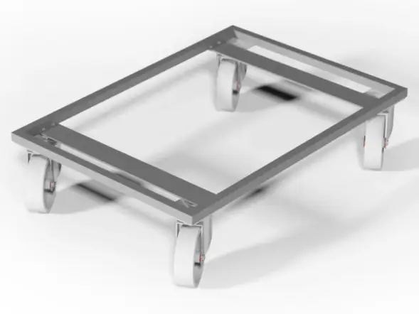 Тележка для ящика на полиамидных колёсах 425 мм