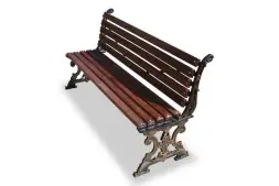 Скамейка чугунная «Ампир» без подлокотников 3,0 м (3 опоры)