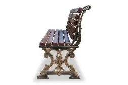 Скамейка чугунная «Ампир» без подлокотников 3,0 м (3 опоры)