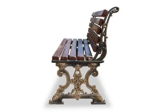 Скамейка чугунная «Ампир» без подлокотников 3,0 м (3 опоры)