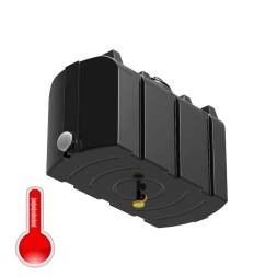 Бак пластиковый для летнего душа Полимер-Групп R 200 л с подогревом, черный [DR200S112]