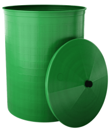Бочка пластиковая садовая для дождевой воды и полива, 150л, зеленый [330]