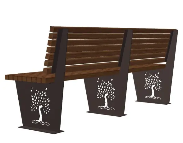 Диван парковый с фигурной резкой «Флоренция»