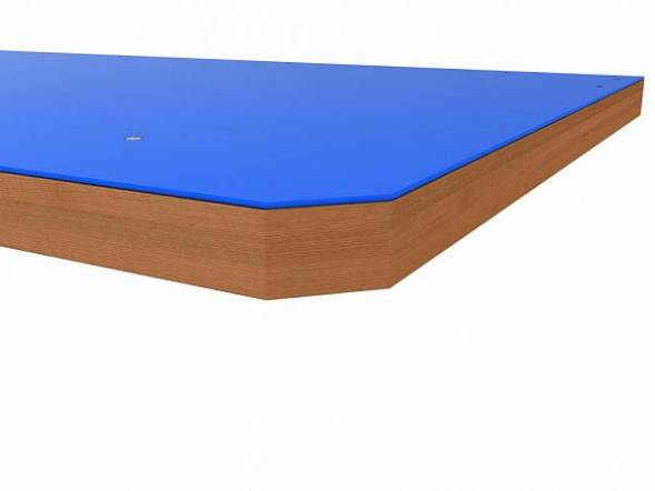 Накладка на столешницу ДВК из стали 3 мм с порошковым покрытием (ширина 1310 мм)