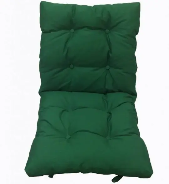 Матрас для скамеек из хлопка с пуговицами Синий (П)