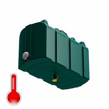Бак пластиковый для летнего душа Полимер-Групп R 200 л с подогревом, зеленый [DR200S212]