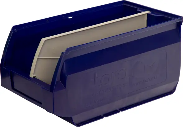 Ящик (лоток) пластиковый сплошной, 400x230x200 мм, 18.4 л, красный [5004]