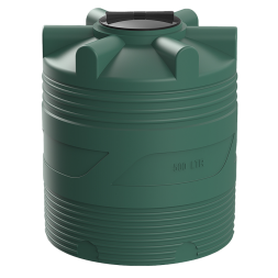 Бочка (емкость) пластиковая вертикальная с крышкой, 500 л, зеленый [TV500S2]
