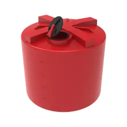 Емкость для хранения жидких минеральных удобрений (КАС, ЖКУ и др) 5000 TH с откидной крышкой красный