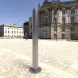 Столбик парковочный нержавеющий «Сфера» 1,2 м