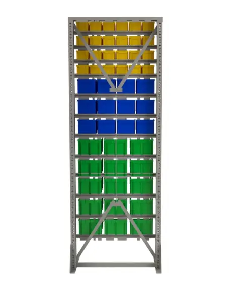 Стойка Стелла-техник односторонняя D1-05-04-04 с ящиками, 2020х735 мм