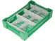 Ящик пластиковый перфорированный, 600x400x135 мм, 32,4 л, зеленый [119]