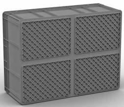 Евроконтейнер пластиковый с усиленным дном ЕС-8632, 800х600х320 мм