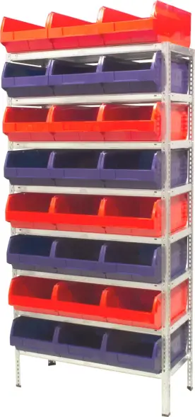 Ящик (лоток) пластиковый сплошной, 500x310x200 мм, 31 л, синий [5005]