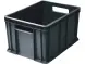Ящик пластиковый сплошной, 400×300×230 мм, 21.6 л, серый [703.03.01]