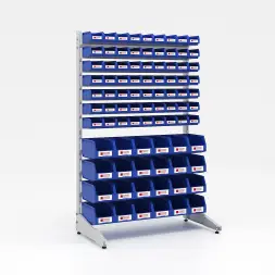 Стеллаж односторонний L1500 №5 (1425х940х500) светло-серый