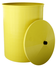Бочка пластиковая садовая для дождевой воды и полива, 300л, желтый [371]