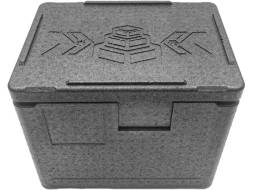 Термобокс пенополипропиленовый с крышкой STP Normal, 400х300х320 мм, 22 л, 40 кг/м3, серый