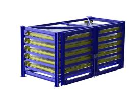 Стеллаж для горизонтального хранения листового металла, 3000х1500 мм, 5 ярусов, синий [КГ049515]