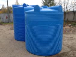 Емкость (резервуар) пластиковая вертикальная с крышкой, 5000 л, зеленый [TV5000S2]