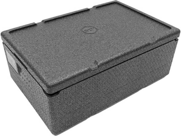 Термобокс пенополипропиленовый с крышкой STP Normal N, 600х400х240 мм, 32 л, 40 кг/м3, серый