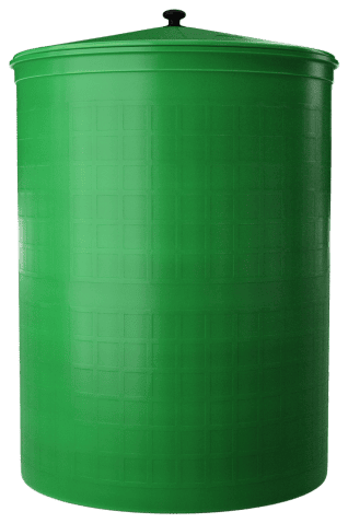 Бочка пластиковая садовая для дождевой воды и полива, 300л, зеленый [331]