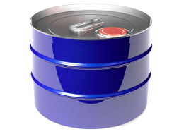 Бочка (евробарабан) металлическая с крышкой берикап, 10 л, синий [БМ 10 с ребром]