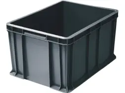 Ящик пластиковый сплошной, 400×300×230 мм, 21.6 л, синий [703.03.02]