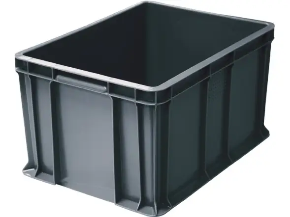 Ящик пластиковый сплошной, 400×300×230 мм, 21.6 л, синий [703.03.02]