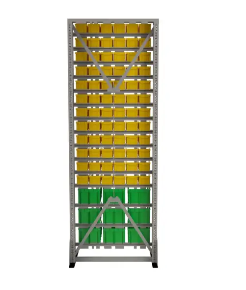 Стойка Стелла-техник односторонняя D1-12-00-03 с ящиками, 2020х735 мм