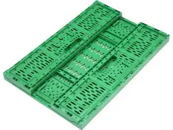 Ящик пластиковый перфорированный, 600x400x170 мм, 40.8 л, зеленый [F6417]