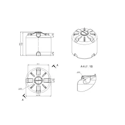 Емкость пластиковая для хранения удобрений (КАС/ЖКУ) ЭКОПРОМ TR с откидной крышкой, 3000 л, красный [107.3000.101.000]