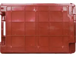 Ящик пластиковый перфорированный, 600x400x200 мм, 48 л, красный [102-1]