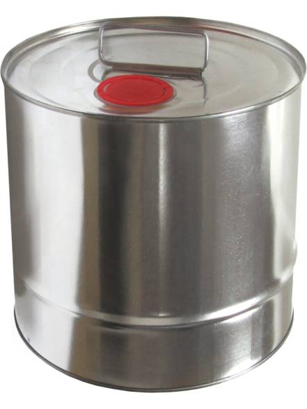Бочка (евробарабан) металлическая неокрашенная, 10 л, серебристый [БМ 10 с ребром неокраш]