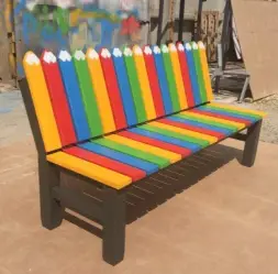 Скамейка для детских площадок «Палитра» 1,8 м (разноцветная)