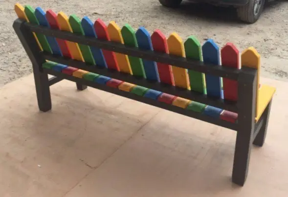 Скамейка для детских площадок «Палитра» 1,8 м (разноцветная)