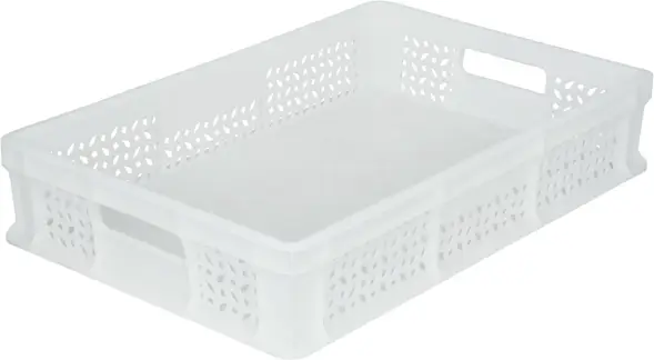 Ящик пластиковый перфорированный, 600×400×120 мм, 22 л, синий [704.01.01 м]