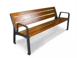 Скамейка чугунная Экстра с подлокотниками-0,6м