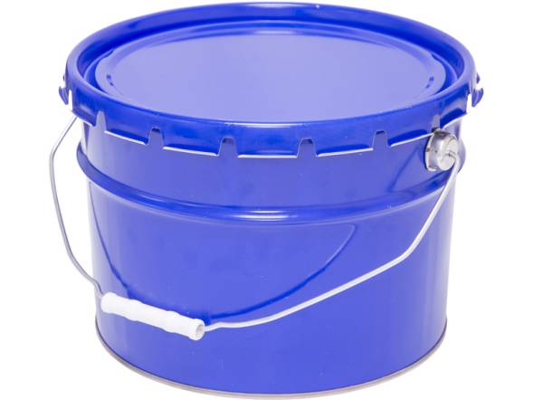 Ведро металлическое, 10 л, крышка-корона, синий [2123]