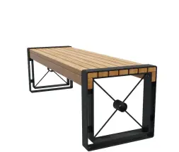 Банкетка стальная «София» без подлокотников 2,0 м