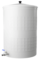 Бочка пластиковая садовая для дождевой воды и полива, 300л, белый [383]